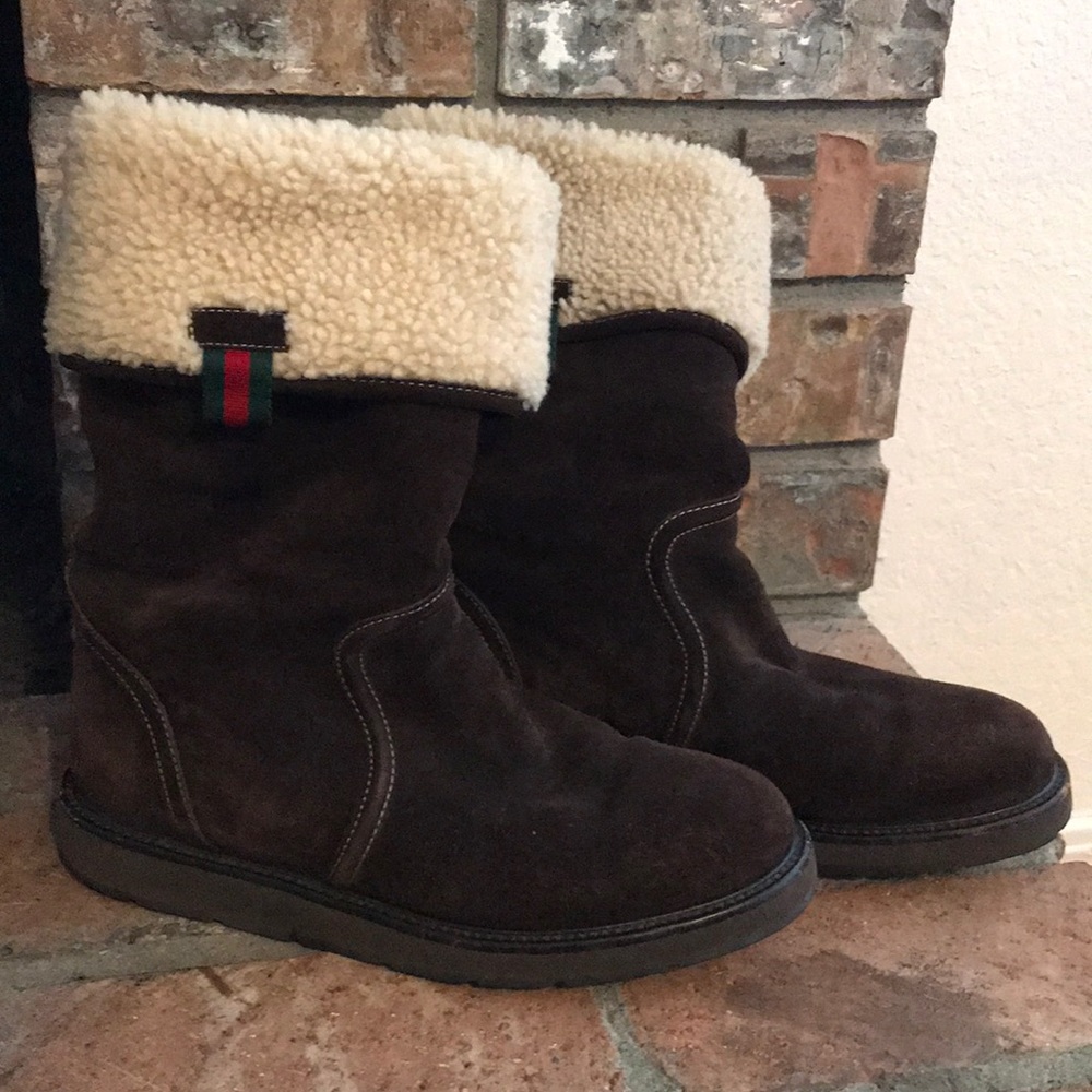 Gucci shearling suede boots. Approx. Sz8.5